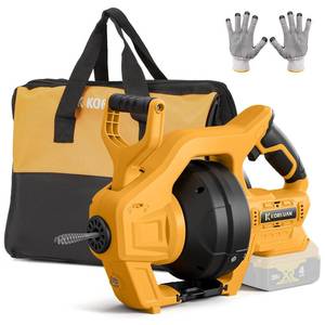 lot 15882 image: Cordless Drain Auger Compatible with De-walt 20V Battery, Auto-Feed Plumbing Drain Snake with 23.62FT Replaceable Cable, Drain Clog Cleaner Tool for Sink, Toilet, Bathtub, Sewer (Battery Not Included)