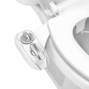 lot 15908 image: LUXE Bidet NEO 320 Plus - Warm Water, Dual Nozzle, Non-Electric Bidet Attachment for Toilet Seat, Patented Slide-In Install, 360° Self-Clean, EZ-Lift to Clean, Feminine & Rear Wash (Chrome)