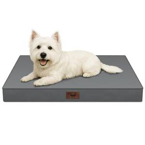 lot 15916 image: Tail Stories Outdoor Dog Bed for Small Dogs & Cats, Waterproof Dog Crate Mat Orthopedic Egg Crate Foam with Washable Removable Oxford Cover, Grey