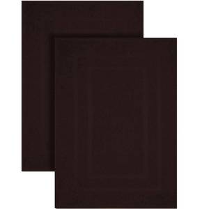 lot 15919 image: GOLD TEXTILES Premium Chocolate Brown Bath Mat - 2 Pack 22x34 Inches - Not a Bathroom Rug - 100% Ring Spun Cotton - Highly Absorbent & Non Slip Shower Bathroom Floor Mat Towel - Machine Washable