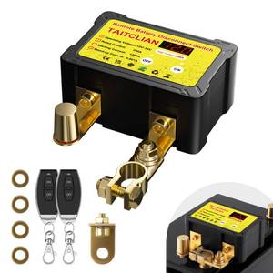 lot 16337 image: Remote Battery Disconnect Switch 12V 240A, Kill Switch for Car with LED Voltage Display, Ultra-Low Standby Current 0.001A, Anti-Theft & Battery Drain Protection for Auto, RV, Truck, ATV, Boat