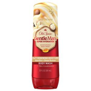 lot 16344 image: Old Spice Body Wash GentleMan��s Super Hydration for Men, 247 Renewing Moisture, Gentle on Skin with Skin Conditioners, Vanilla  Shea Butter Scent, 20 oz