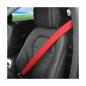 lot 16351 image: KHGUZ 2PCS Extra Long Car Seatbelt Cover, 29.53 inches Soft Leather Vehicle Safety Seat Belt Strap Cushion, Comfortable Auto Shoulder Neck Chest Protection Pads Accessories, Extremely Long (Red)