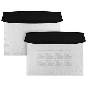 lot 16365 image: Vaincre Bench Dough Scraper Cutter - 2PCS 6 Stainless Steel Chopper Baking Scraper Spatula with Measuring Scale, Bench Chopping Knife, Kitchen Cooking Utensils Tool for Pastry, Food, Bread