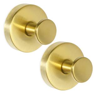 lot 16402 image: ZESLMG Gold Suction Cup Hooks for Glass Window, Shower Hook for Inside Shower, Removable Towel Hooks for Bathroom Kitchen Wall Glass Door, Wreaths Loofah Suction Hook for Hanging, 2 Pack