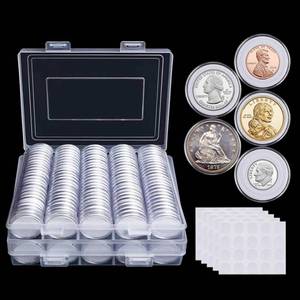 lot 16429 image: 240 Pieces 30mm Coin Capsules Coin Holders for Collectors, with Foam Gasket and Plastic Storage Organizer Box, 5 Sizes (1720252730mm) Coin Case for Coin Collection Supplies