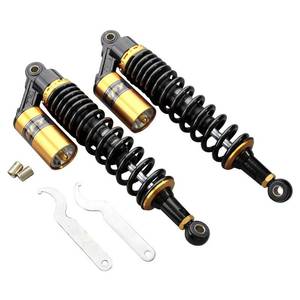 lot 19843 image: GZYF 13.4 inch Universal Motorcycle Rear Air Shock Absorbers 340mm for HONDA for Suzuki for Yamaha for Kawasaki ATV Go Kart Quad Dirt Sport Bikes,Gold