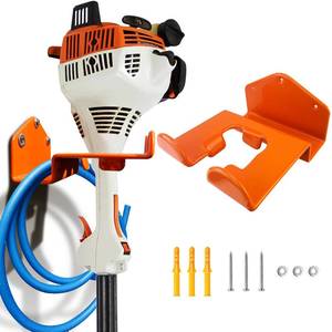 lot 19844 image: OSROENE Weedeater Hanger, 1 Pack Weed Eater Hanger for Wall, Heavy Duty Weed Wacker Hooks for Garage, Garage Organization Storage Shed Organizer Mounted Trimmer Rack
