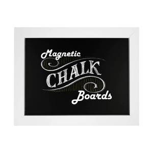lot 19890 image: Loddie Doddie Magnetic Chalkboard Sign - 11 x 14, White Frame, Mounting Hardware - Easy-Erase Message Center - Versatile Magnet Board for Wall - Chalk Board Calendar for Wall