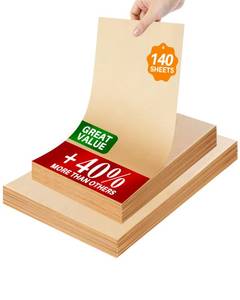 lot 20226 image: 140 Parchment Paper Sheets 9x13 Inch  Precut Unbleached Baking Paper Sheets for Oven, Air Fryer, Cookies, Bread, Pizza  Non-Stick, Greaseproof Liners  Natural Brown Parchment for Baking