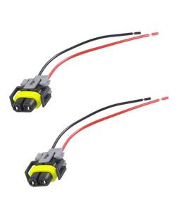 lot 20241 image: SCUARI Car Fog Light Wiring Harness Kit,Car Accessories,H8 H9 H11 Fog Light Harness Connector,Waterproof Pigtail Adapter Plug,Used to Stabilize The Headlight to Turn Fog Lights (2PCS)
