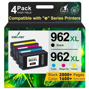 lot 20244 image: 962XL Ink Cartridges for HP 962XL Ink Cartridges Combo Pack Work for HP Officejet Pro 9015e 9010 9025e 9015 9025 9018e 9025e 9020 Printer for HP 962 (4 Pack)