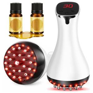 lot 20249 image: Lymphatic Drainage Massager Cellulite Massage Tool Electric Body Sculpting Machine Red Light with Heat Vibration Body Contouring Tools Handheld Body Massager for Legs Thighs Arms Belly Stomach (White)