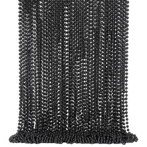lot 20260 image: SWANUCKY 48 Pack 33 Inch Black Mardi Gras Plastic Beads Necklaces - Party Favors for Parade Throws, Festival Decorations, Wedding, Birthday Celebrations & Costume Dress Up