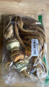 lot 20285 image: Gold Tone Decorative Rope and Hardware Lot for Curtains