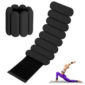 lot 20292 image: Wrist Ankle Weights for Women, Adjustable Ankle Weights Strength Training Silicone Bracelets Workout Wrist Ankle Weights for Men Women Yoga Running Dance Ankle Arm Leg Weights (2lb) (Black)