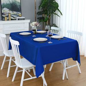 lot 20294 image: FOLINS&HOME Royal Blue Rectangle Tablecloth 52 x 70 Wrinkle Free Waterproof Polyester Table Cloths, Spillproof Heavy Duty and Washable Table Cover for Party, Banquet, Indoor Outdoor-OblongRectangular