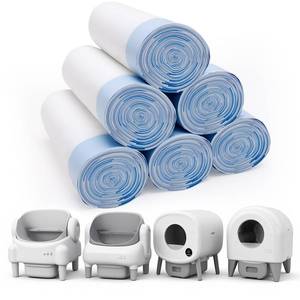 lot 20319 image: 120 Count 26 x 11.8 Cat Litter Box Liners for Fsitego and Fumoi Self Cleaning Litter Box, Extra Thick Heavy Duty Cat Litter Bags Replacement, 10-12 Gallons of Capacity