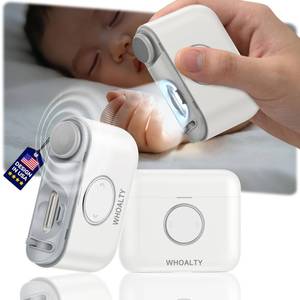 lot 20321 image: Electric Nail Clipper for Family Care��Precision Dual-Blade Trimming System��Automatic 2-in-1 Trimmer & Grind Nail Care Tool with LED Light, Ultra-Quiet & Safe for Babies, Seniors and Adults White