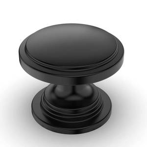 lot 20328 image: Amerdeco 8 Pack 1-14 inch Kitchen Cabinet Knobs Matte Black Cabinet Knobs Bedroom Dresser Drawer Knobs Single Hole Cabinet Handles