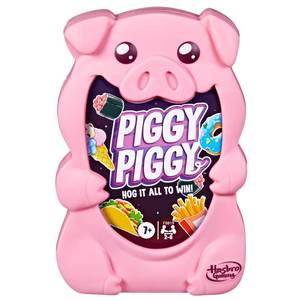 lot 20330 image: Hasbro Gaming Piggy Piggy Card Game  Family Games for Kids, Teens, and Adults  2 to 6 Players I 20 Mins. Average  Quick-Playing Travel Games  Fun Summer Activities  Vacation Essentials  Ages 7