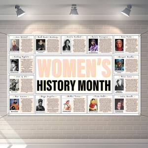 lot 20333 image: Buxiuer Women��s History Month Backdrop for Photography National Womens Day Decorations Famous Women Quotes Motivational Poster School Classroom Office Bulletin Board Decor