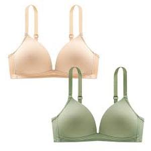 lot 4190 image: Womens DD Cup Smooth Lightly Lined Wireless Bras - 2 Pack