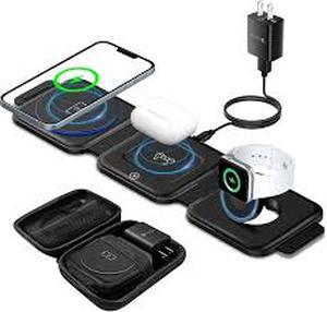 lot 6050 image: CW340 Wireless Charging Station Set with Wall Adapter