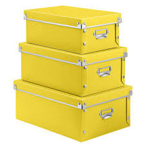 lot 6070 image: Seekind Foldable Storage Box Set - 3 Pack Plastic Containers with Handles