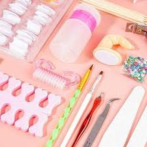 lot 11944 image: Nail Art Supplies Kit with Brushes and Accessories (Used)