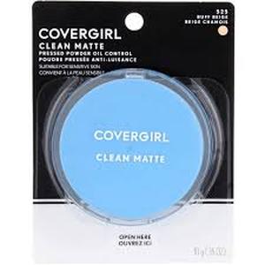 lot 12037 image: COVERGIRL Clean Matte Pressed Powder Buff Beige 10 g (Packaging may vary) (Lid Is Broken)