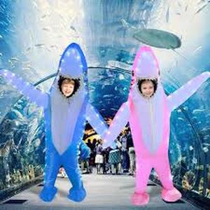 lot 19873 image: LED Light-Up Kids Shark Costume with Battery Pack