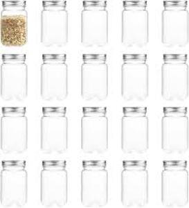 lot 19886 image: OMNISAFE 24-Piece Clear Plastic Craft Jar Set 16oz