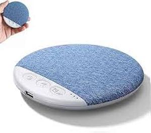 lot 20282 image: Round Fabric Bluetooth Speaker with Control Buttons