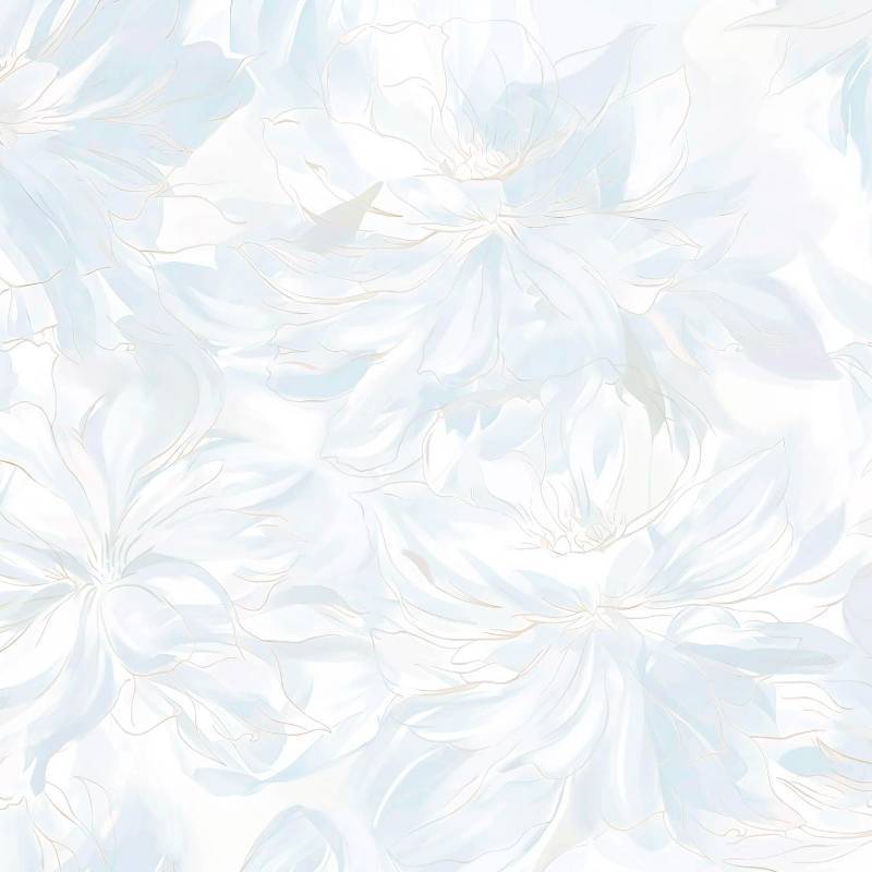 lot 58686 image: Dimoon 393x17.3 Peel and Stick Wallpaper Blue Floral Boho Cute Contact Paper Light Blue Girly White Flower Wallpaper Removable Dorm Girls Wall Paper Self Adhesive Modern Kitchen Bedroom Vinyl Roll - Retail $35