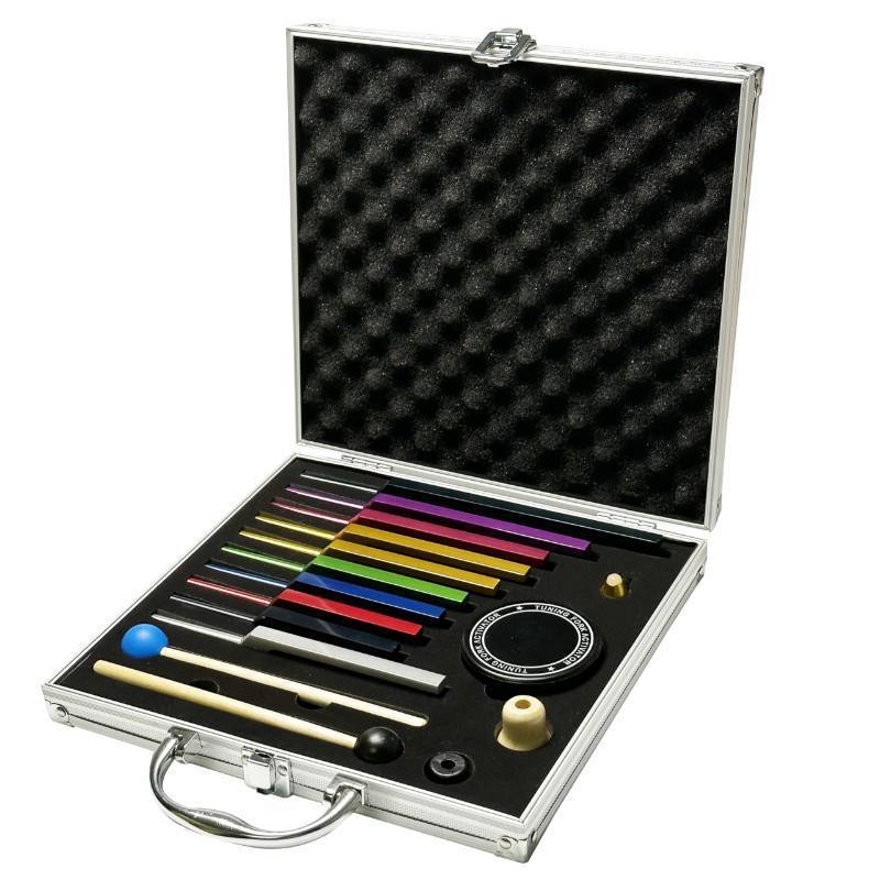 lot 44762 image: TENFLY Solfeggio Tuning Fork Set - 10 Multicolour Tuning Forks Perfect for DNA Healing with Exquisite Aluminum Gift Box (174 Hz, 285 Hz, 396 Hz, 417 Hz, 432Hz, 528 Hz, 639 Hz, 741 Hz 852 Hz, 963 Hz) - Retail $80