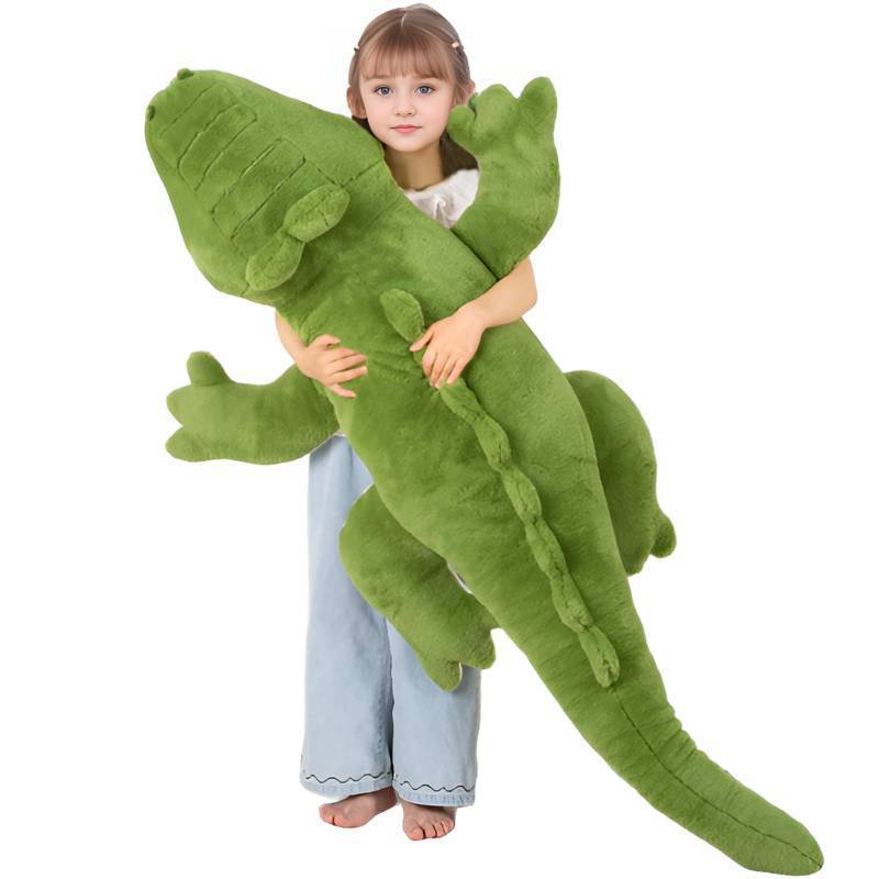 lot 44941 image: FFxiong 60 inch Green Giant Alligator Plush Stuffed Animal Toy 5 Feet Huge Big Soft Body Long Pillow Cute Extra Large Crocodile Plushies Gift for Kids Girl Boy Birthday Valentines Christmas - Retail $44