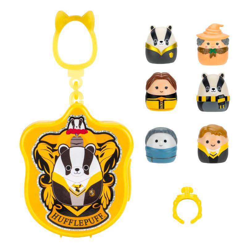 lot 58856 image: Squish-a-longs Harry Potter Clip-a-Longs Mini-Squish Hufflepuff Multipack - Retail $12