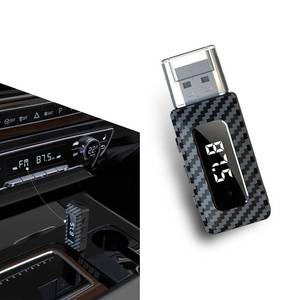 lot 41558 image: MOXRUQ USB Bluetooth Receiver for Car, Bluetooth 5.3 Wireless Audio Adapter, USB Power Supply 3.5mm Aux Jack Adapter, FMAUX Transmitting Signal Receiver, for Car Stereo Sound Home Stereo, PC (Black) - Retail $9