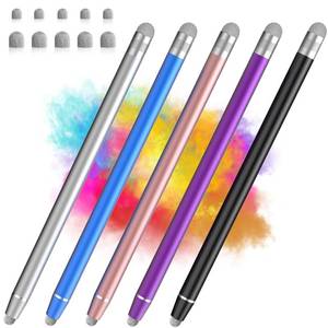 lot 41571 image: Stylus Pen for Touchscreen, 4 Pack Dual Fiber Stylus, High Sensitivity and Precision, Universal Stylus Pen for Android, Ipad,iPhone, Galaxy Microsoft Surface,Kindle All Capacitive Touch Screens - Retail $9