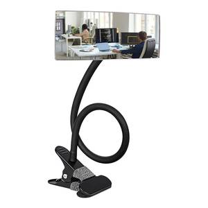 lot 50906 image: Nanningo Clip-On Security Mirror to See Behind You - 6.7 x 3 Convex Cubicle Mirror for Personal Safety, 360° Adjustable Rear View Monitor for Desk, Office, Warehouse & Workplace Security - 20in - Retail $16