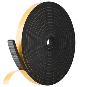 lot 58043 image: Kikerike Self Adhesive Foam Tape Weatherstrip 12In x 14In x 16.5Ft High Density Foam Insulation Strips Seal Weather Stripping with Strong Adhesive for Door and Window Sound Isolation Soundproofing - Retail $7
