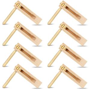 lot 58092 image: 4 Pcs Mexicans Noise Ratchet Wooden Noise Maker Spinning Ratchet Spinning Rattle Mexican Toy Traditional Toy for Birthday, Party Favor, Sports Events and Christmas Celebrations - Retail $15