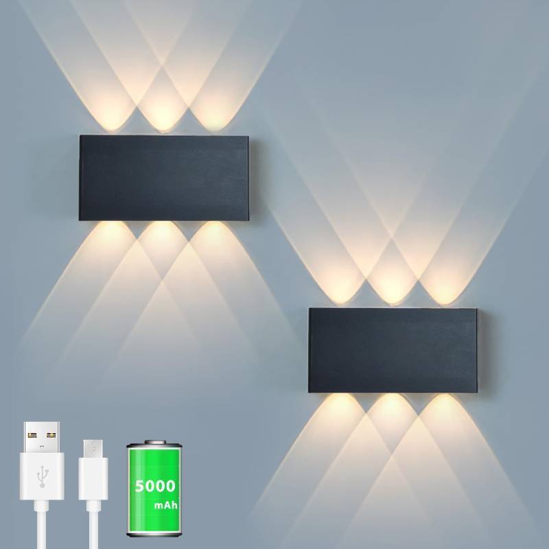 lot 50807 image: Shelprojsu 2 Pcs LED Magnetic Wall Sconce Lights,5000mAh Wireless Bedside Wall Light USB Rechargeable Reading Wall Lamp,3 Lighting Colors and Dimmable Battery Operated Wall Sconces (Black, 2 pcs) - Retail $50