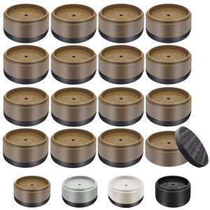 lot 22693 image: Furniture Risers Bed Risers Heavy Duty 1 inch, 2 inch, 3 inch, 4 inch Round Adjustable Bed Lifts Riser for Desk Legs Table Couch Sofa Chair Refrigerator Washing Machine (1 Inch, Brown, 16 Pack ) - Retail $23
