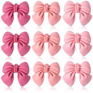 lot 30436 image: 9 Pcs Bow Locker Magnets, Decorative Fridge Magnets, Pink Bow Refrigerator Magnet Cute for Refrigerator Office Whiteboard Locker Decorations - Retail $7