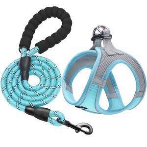 lot 45760 image: Haapaw Dog Harness with Leash Set, No Pull Adjustable Reflective Step-in Puppy Harness with Thickened Padded Vest for Extra-SmallSmall Medium Dogs - Retail $12