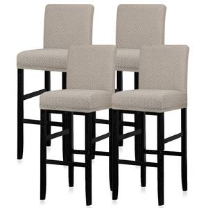 lot 45790 image: Lellen Bar Stool Covers Set of 4 - Stretch Washable Barstool Seat Covers Removable Bar Chair Covers with Backs,Counter Height Bar Stool Chair Covers for Kitchen Dining Room Cafe - Retail $29