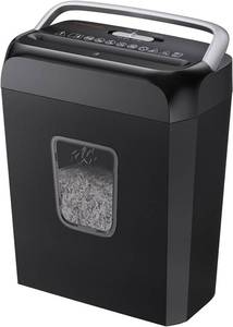 lot 45806 image: Bonsaii Paper Shredder for Home Use, 3.4 Gal Wastebasket, 6 Sheet Crosscut Paper Credit Cards, Staples, and Clips Shredder for Home Office Use, Portable Handle Design (C237-B New Version) - Retail $32