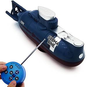 lot 45814 image: Tipmant Mini RC Submarine Toy Radio Remote Control Tourism Boat Diving Waterproof for Indoor Fish Tank Bathtub Water Kids Birthday Gifts (Blue) - Retail $30